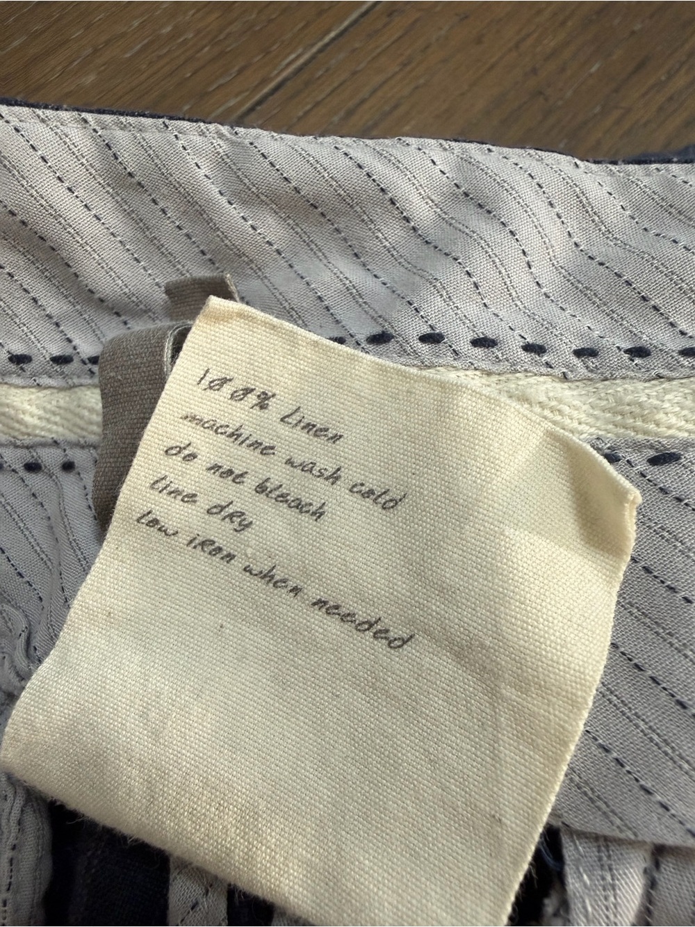 Anthropologie Leifsdottir Wide Leg Trouser Linen Navy Pants Size 6 Plus Fours - Picture 4 of 4